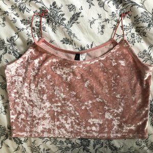 2 for $20 ❤️ H&M Pink Velvet Crop Tank